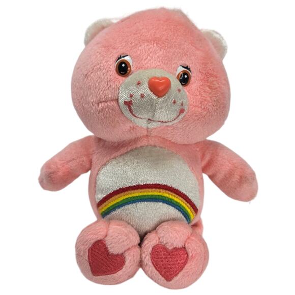 Play Along Vintage Cheer Bear‎ Care Bears Cartoon Stuffed Animal Plush Toy 6" - Picture 1 of 6